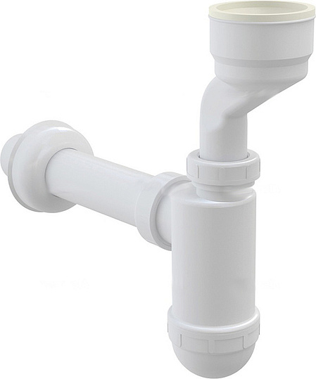 Alcaplast Cифон для писсуара с манжетой, цвет: белый A45A