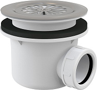 Alcaplast Cифон для душевого поддона с нержавеющей peшeткой, цвет: хром A48