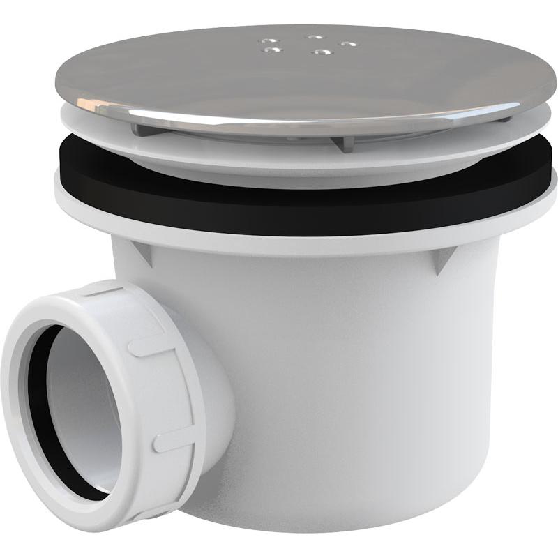 Alcaplast Сифон для душевого поддона, металл lux, цвет: хром A49K