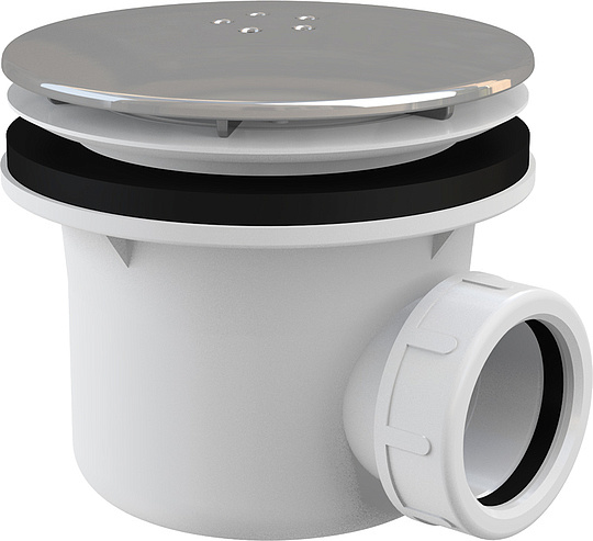 Alcaplast Сифон для душевого поддона, металл lux, цвет: хром A49K