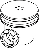 Alcaplast Сифон для душевого поддона, металл lux, цвет: хром A49K