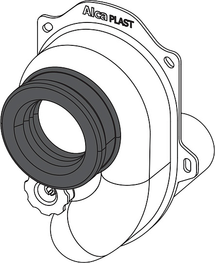Alcaplast Cифон для писсуара горизонтальный, цвет: белый A45B