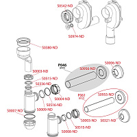 Alcaplast Cифон для писсуара горизонтальный, цвет: белый A45B