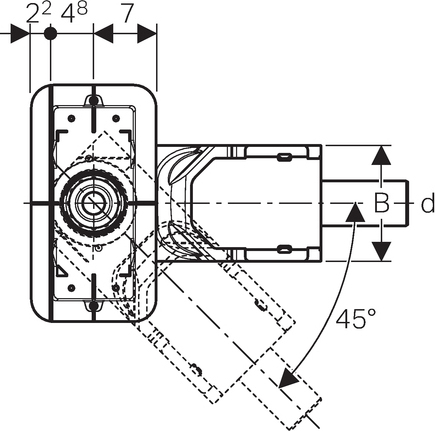 Geberit CleanLine Душевой лоток без решетки 0,4л/с, 6,5-17,5h 154.152.00.1