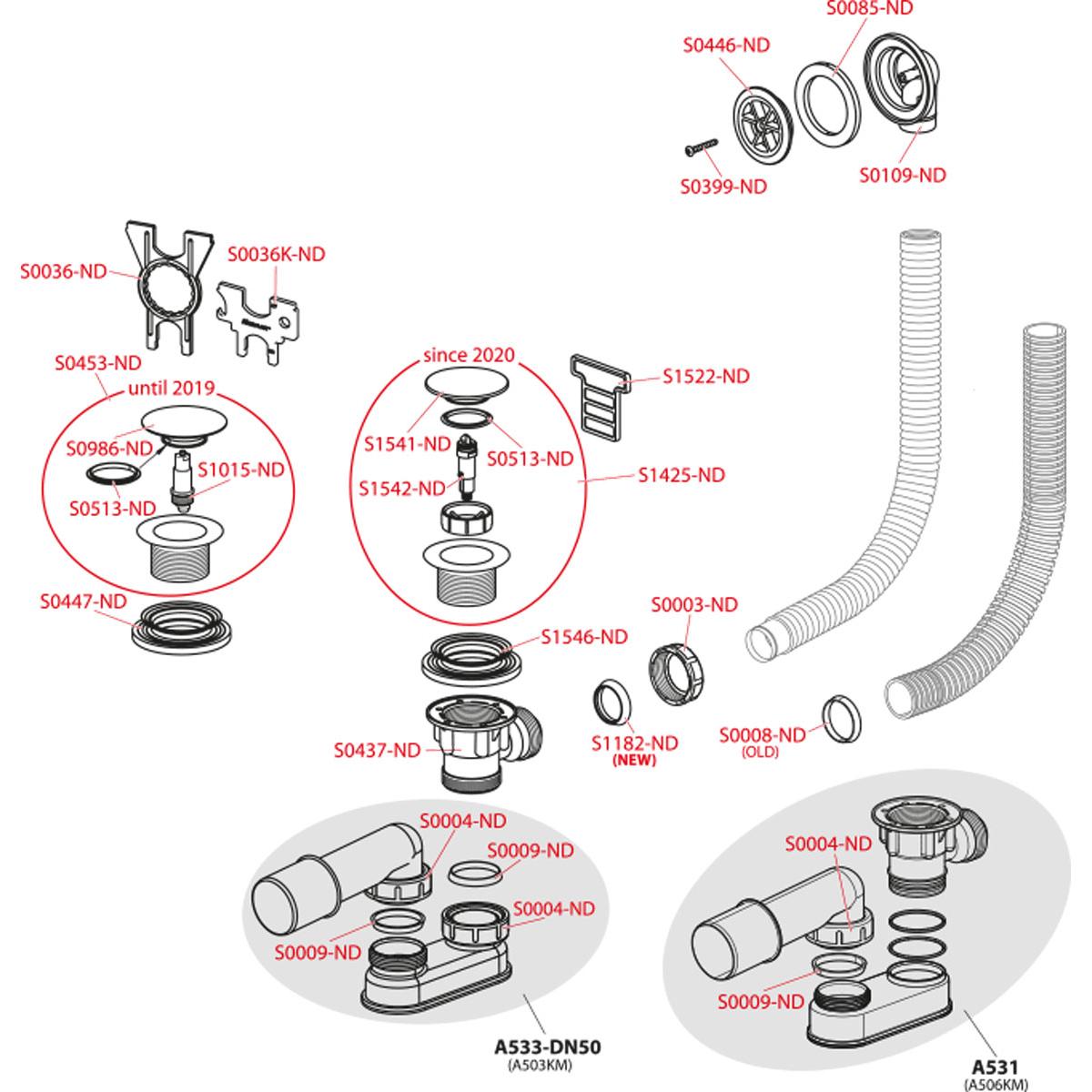 Alcaplast Сифон для душевого поддонa click/clack, цвет: хром A503KM