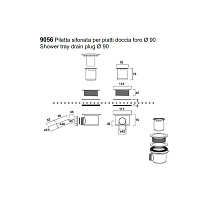 Kerasan Retro Сифон для поддона d9 см, цвет: Bronzo 905693