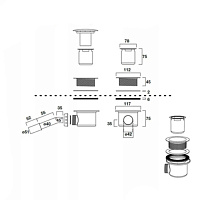 Kerasan Retro Сифон для поддона d9 см, цвет: Cromo 905601