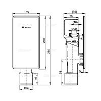 Alcaplast Сифон для сбора конденсата под штукатурку, цвет: хром AKS4