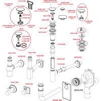 Alcaplast Водослив для умывальника click/clack 5/4", цвет: белый A395B