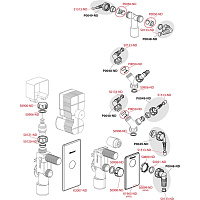 Alcaplast Двойное колено G1"/1,7-2,3, цвет: белый P148