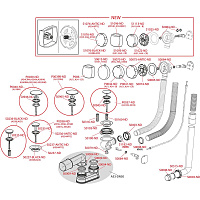 Alcaplast Сифон для ванны автомат комплект, цвет: черный A55BLACK-100