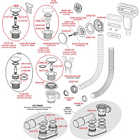 Alcaplast Сифон для ванны click/clack, цвет: черный A507BLACK-100