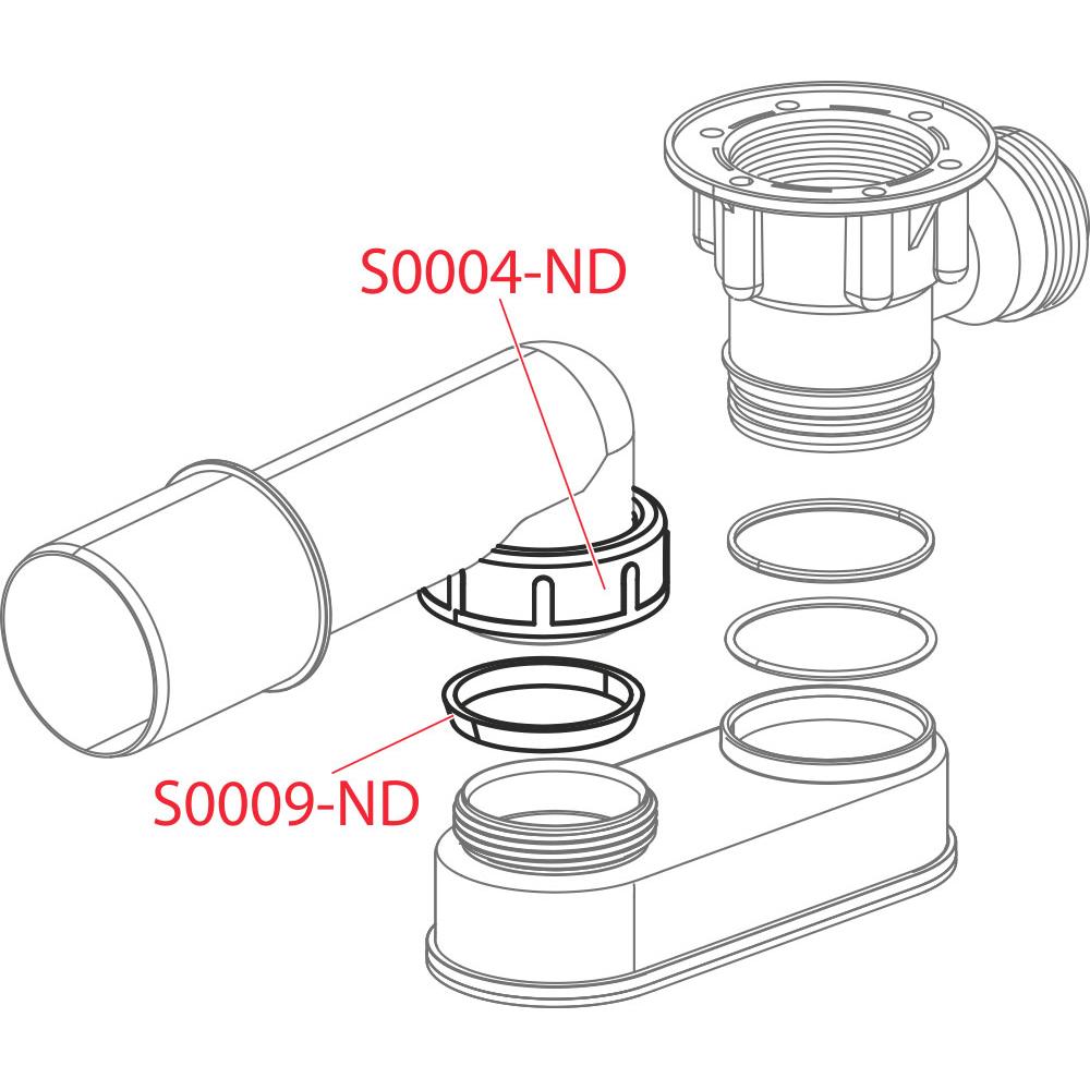 Alcaplast Гидрозатвор сниженный, цвет: белый A531