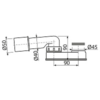 Alcaplast Гидрозатвор сниженный, цвет: белый A531