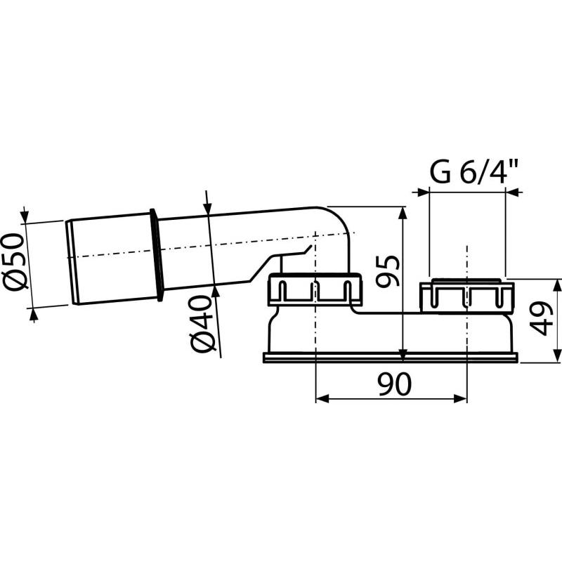 Alcaplast Гидрозатвор, цвет: белый A533-DN50