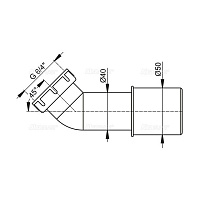 Alcaplast Колено 45°, цвет: белый A52