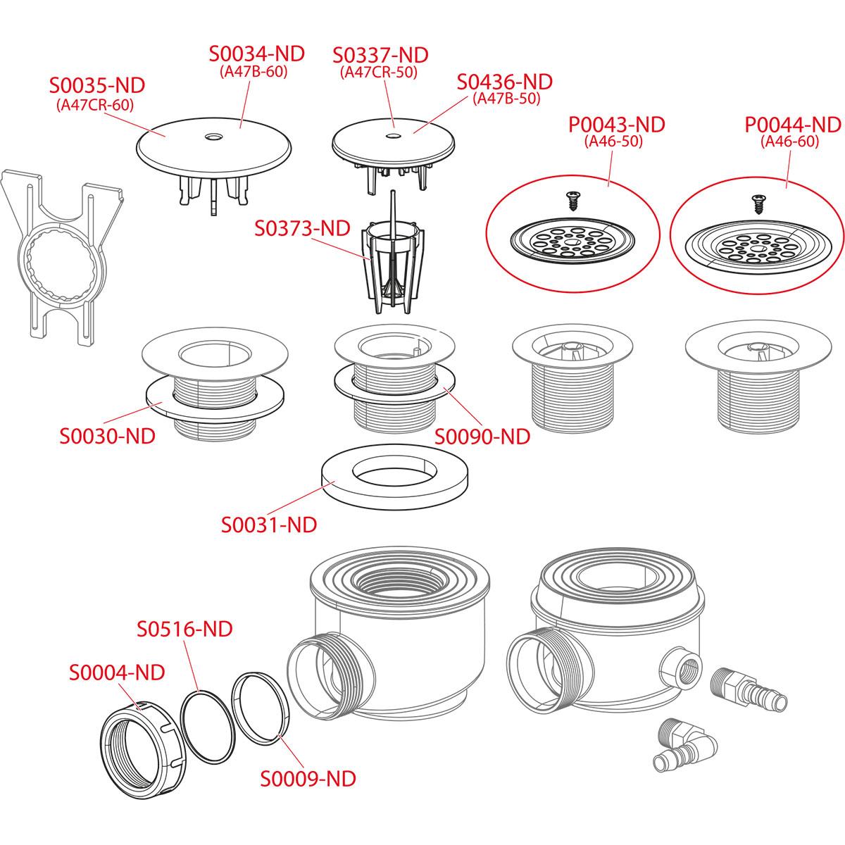 Alcaplast Сифон для душевого поддона, цвет: белый A47B-60