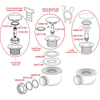 Alcaplast Сифон для душевого поддона click/clack, цвет: черный A465BLACK-50