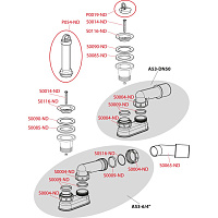 Alcaplast Выпускной комплект с гидрозатвором, цвет: хром A461-50