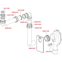 Alcaplast Универсальный сифон под штукатурку экономящий пространство, цвет: белый A873
