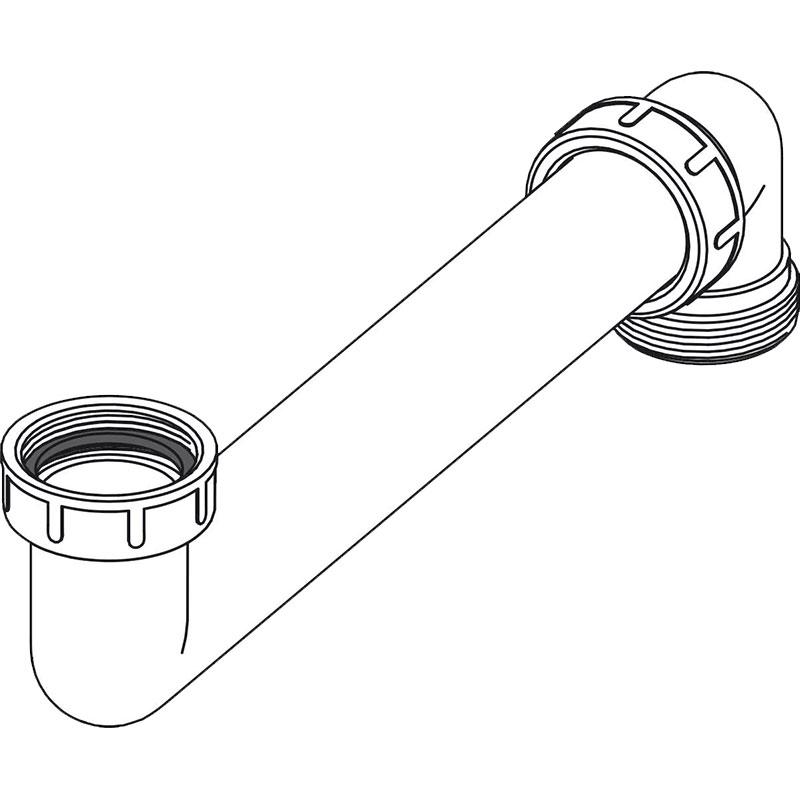 Alcaplast Соединение экономящие пространство 6/4", цвет: белый P109