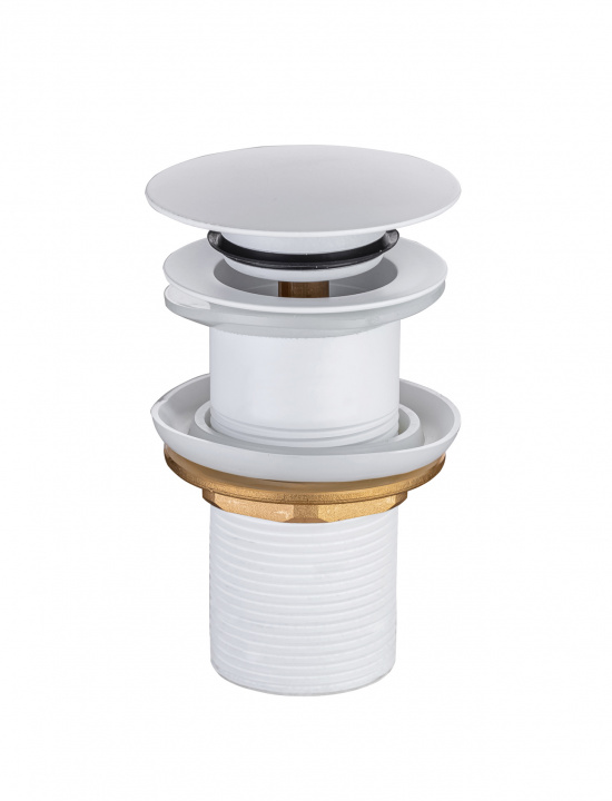 Allen Brau Priority Донный клапан без перелива click-clack, цвет: белый матовый 5.31024-21