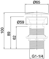 Allen Brau Priority Донный клапан без перелива click-clack, цвет: черный матовый 5.31024-31
