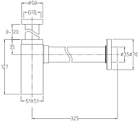 Allen Brau Infinity Сифон для раковины, цвет: черный 5.21027-31