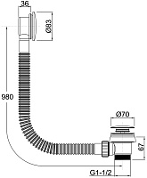 Allen Brau Priority Слив-перелив для ванны, цвет: хром 5.31027-00