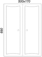 Шкаф Aqwella Barcelona В5 двухстворчатый Ba.04.03