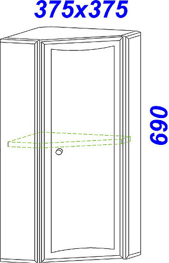Шкаф Aqwella Barcelona Вa36 угловой Ba.04.36