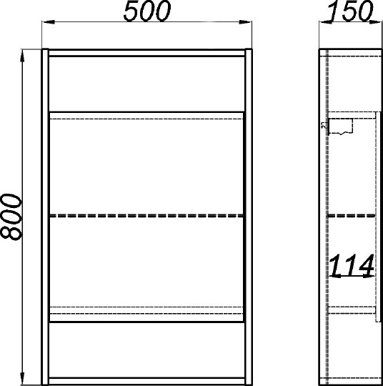 Зеркало-шкаф Aqwella City 50 дуб канадский SIT0405DK