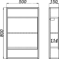 Зеркало-шкаф Aqwella City 50 дуб канадский SIT0405DK