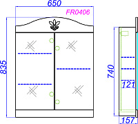 Зеркало-шкаф Aqwella Franchesca 65 FR0406