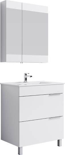 Зеркало-шкаф Aqwella Brig 70 белое Br.04.07/W