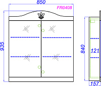Зеркало-шкаф Aqwella Franchesca 85 FR0408