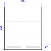 Шкаф Aqwella Allegro 60 Agr.04.06