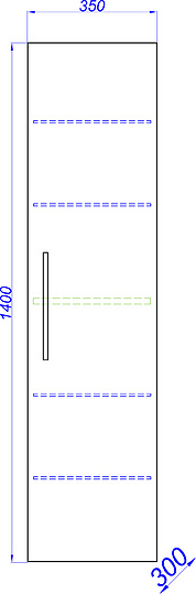Шкаф-пенал Aqwella Allegro 35 Agr.05.35