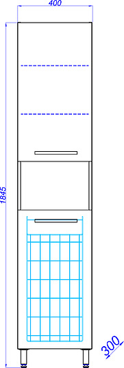 Шкаф-пенал Aqwella Allegro 40 с бельевой корзиной Agr.05.04