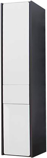 Roca Ronda Шкаф-пенал 32х139h см, подвесной, с 2мя дверцами и ящиком, левый, цвет: белый/антрацит ZRU9302966