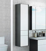 Roca Ronda Шкаф-пенал 32х139h см, подвесной, с 2мя дверцами и ящиком, левый, цвет: белый/антрацит ZRU9302966