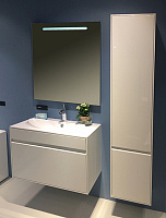 Roca Laks R Шкаф-пенал 37,5х168h см, подвесной, с 2мя дверцами, правый, цвет: белый глянцевый ZRU9302802