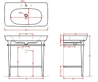 ArtCeram Civitas Консоль напольная металлическая для раковины 70x40x75h см, цвет: chrome CIA009 71