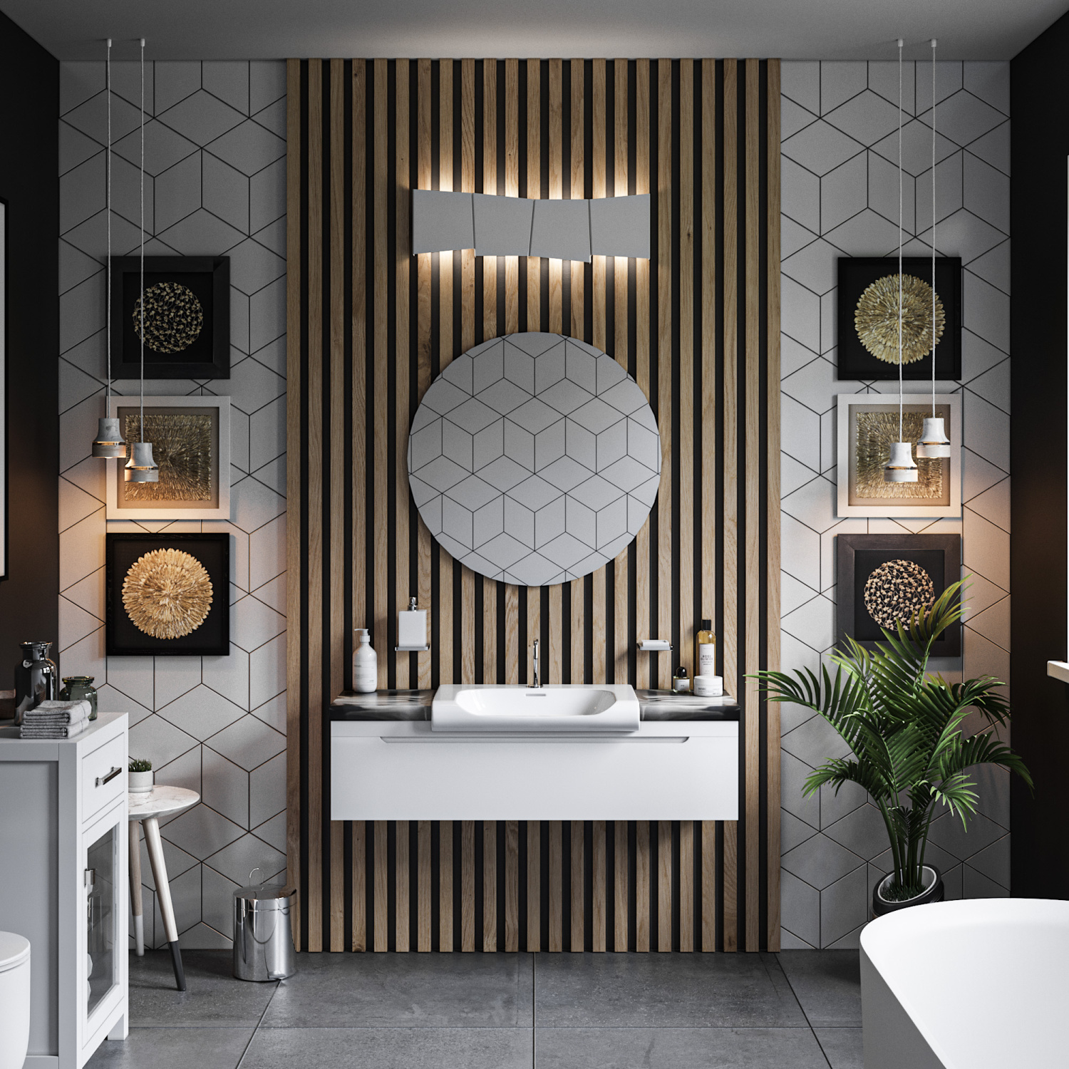 Kerasan Inka Project Тумба под раковину на 120 см, подвес. 118x37x30hсм, цвет: Laccato bianco lucido 911102