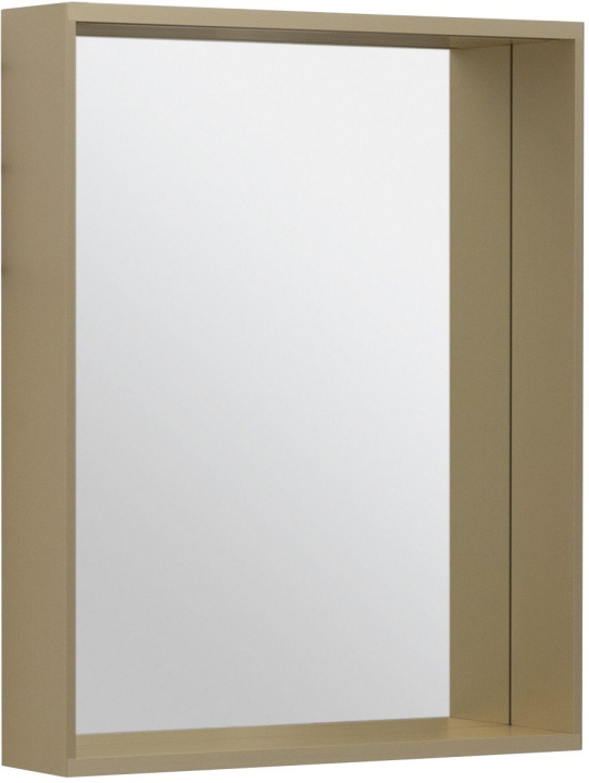 Allen Brau Reality Зеркало прямоугольное 60x75h см, с подсветкой и сенс. выкл., цвет: латунь браш 1.32016.03