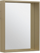 Allen Brau Reality Зеркало прямоугольное 60x75h см, с подсветкой и сенс. выкл., цвет: латунь браш 1.32016.03