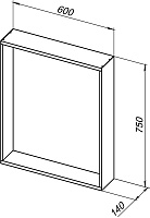 Allen Brau Reality Зеркало прямоугольное 60x75h см, с подсветкой и сенс. выкл., цвет: латунь браш 1.32016.03