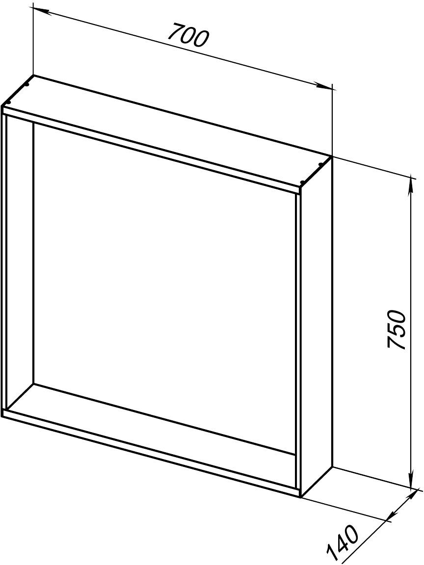 Allen Brau Reality Зеркало прямоугольное 70x75h см, с подсветкой и сенс. выкл., цвет: серебро браш 1.32017.02