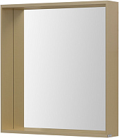Allen Brau Reality Зеркало прямоугольное 70x75h см, с подсветкой и сенс. выкл., цвет: латунь браш 1.32017.03