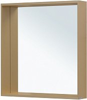 Allen Brau Reality Зеркало прямоугольное 70x75h см, с подсветкой и сенс. выкл., цвет: латунь браш 1.32017.03